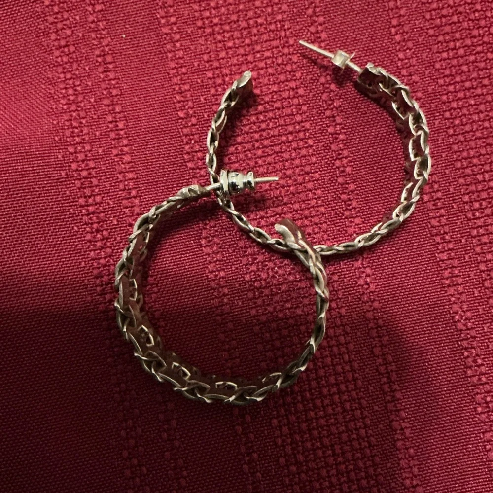 Elegant Silver Hoop Earrings